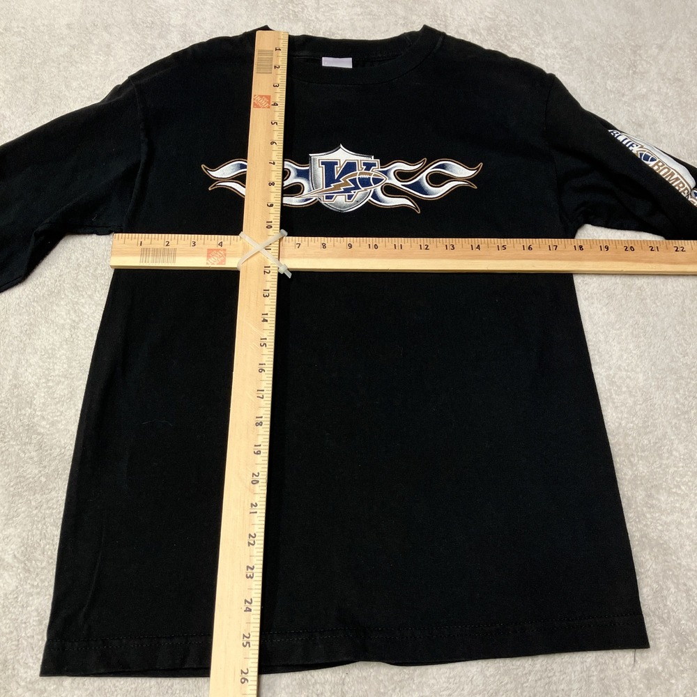 Vintage Winnipeg Blue Bombers Flame Long Sleeve Shirt Made in Canada Men S - Picture 6 of 8